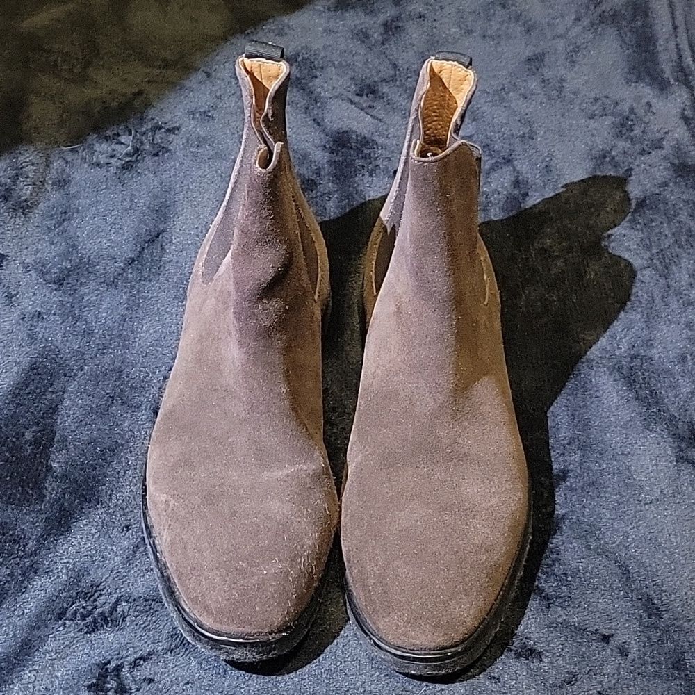 New Republic Suade Booties, Size 11 Chocolate Brown.